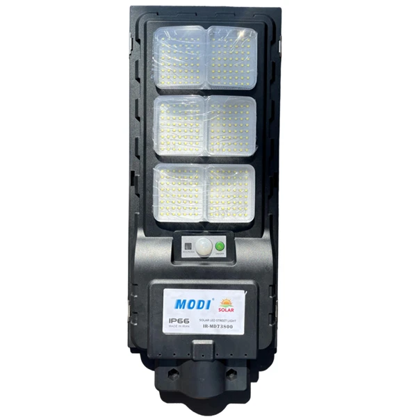 چراغ خیابانی خورشیدی مودی مدل IR-MD73800 ظرفیت ۸۰ وات مهتابی