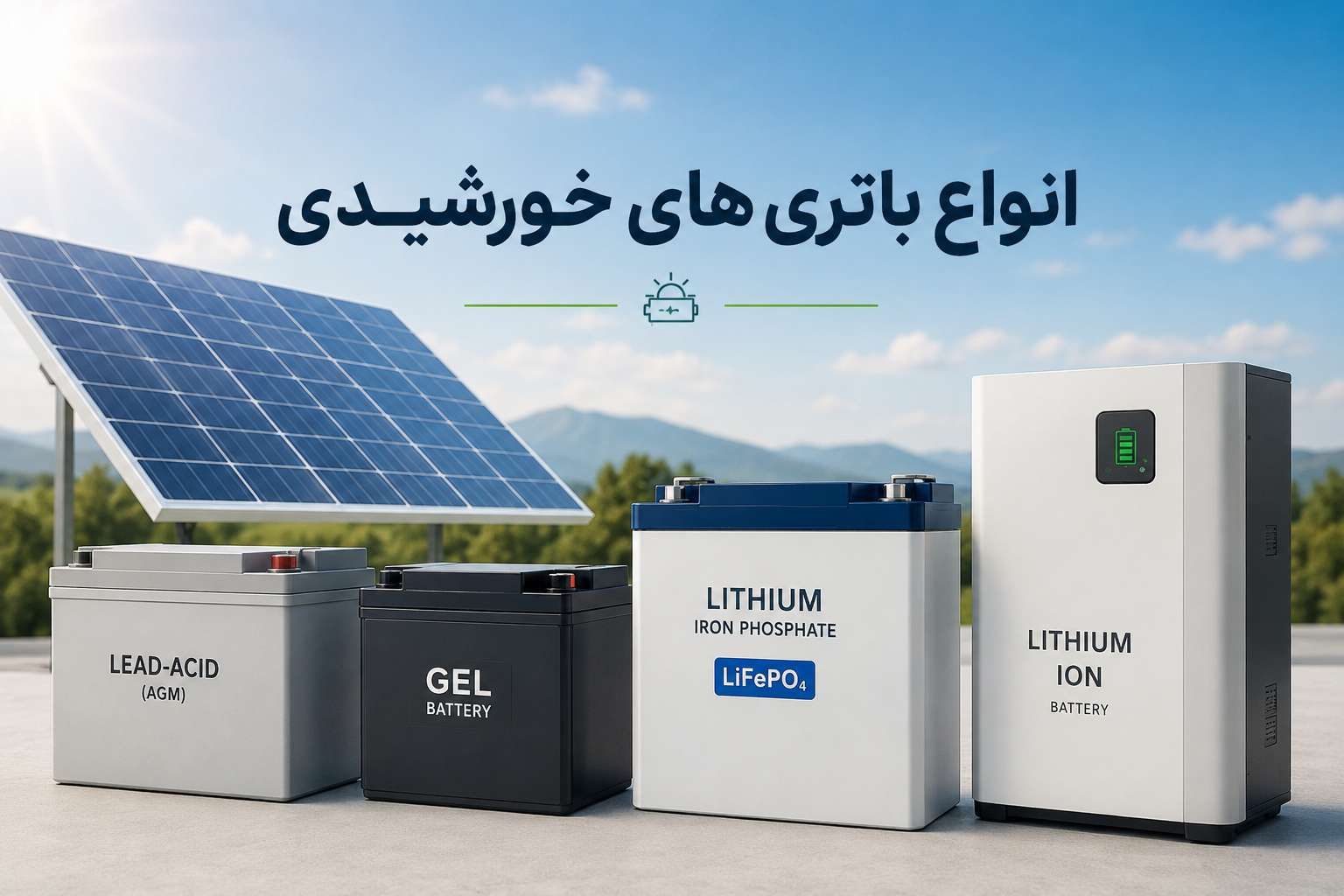 انواع باتری های خورشیدی